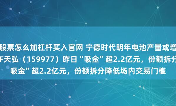 股票怎么加杠杆买入官网 宁德时代明年电池产量或增超40%，创业板ETF天弘（159977）昨日“吸金”超2.2亿元，份额拆分降低场内交易门槛