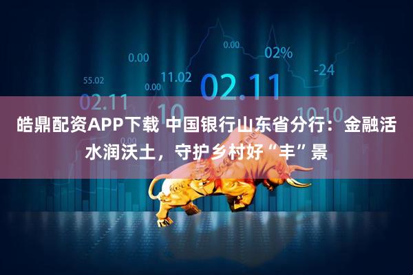 皓鼎配资APP下载 中国银行山东省分行:金融活水润沃土,守护乡村好“丰”景